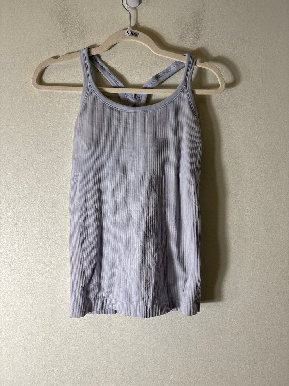 Lululemon Pale Blue Ribbed Racerback Tank Sz S